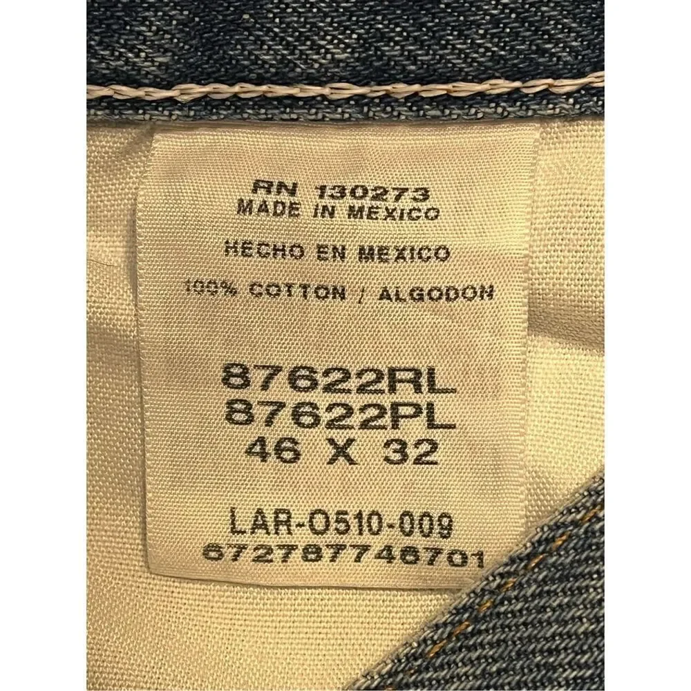 Rustler Regular Fit Straight Leg Heavyweight  Denim Jeans 46x32 NWT (2017)